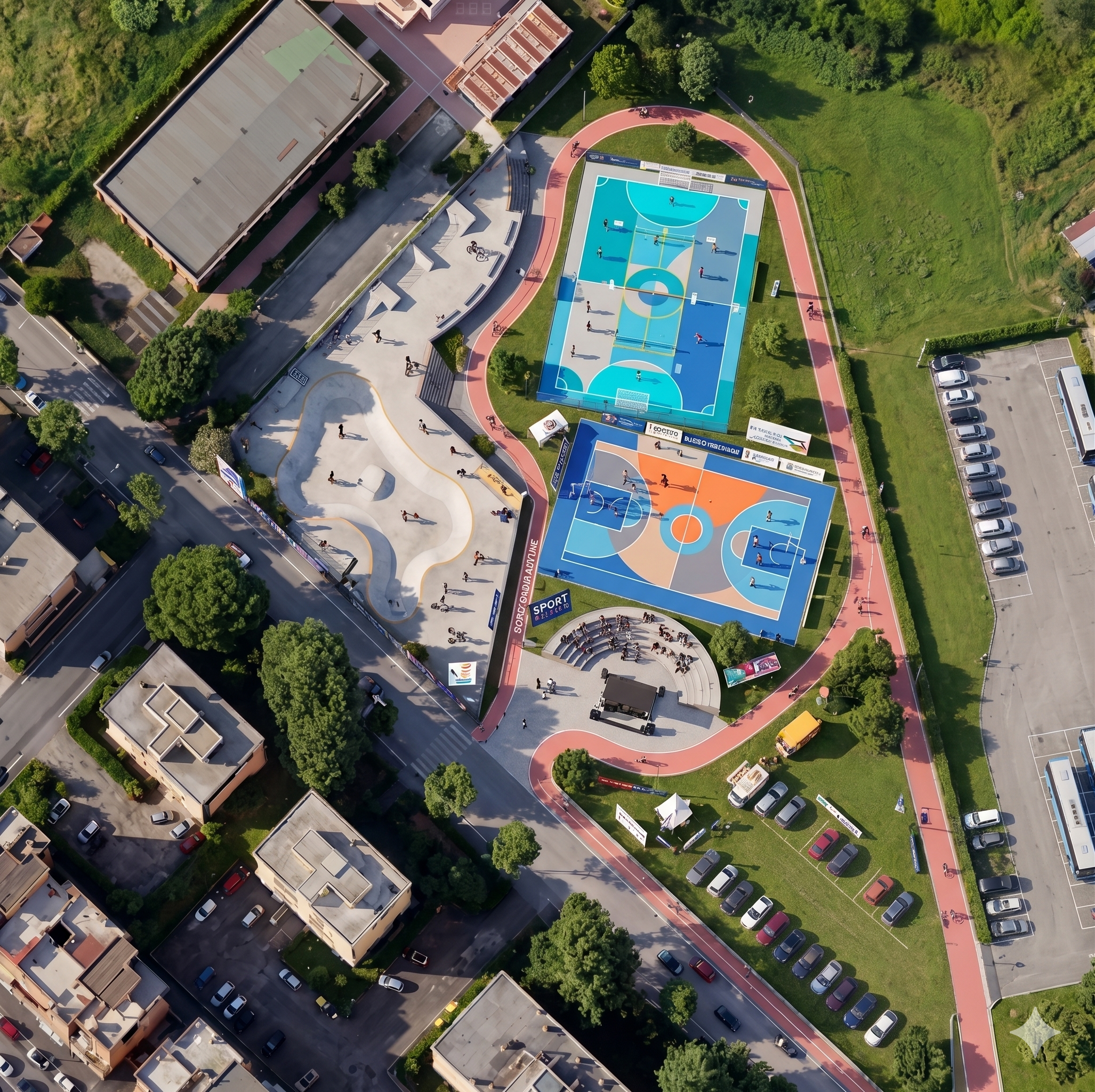 Villaggio dello Sport presso skate park Colle Fiorito — FIP EstaThé 3x3 Italia 2026, Guidonia Montecelio