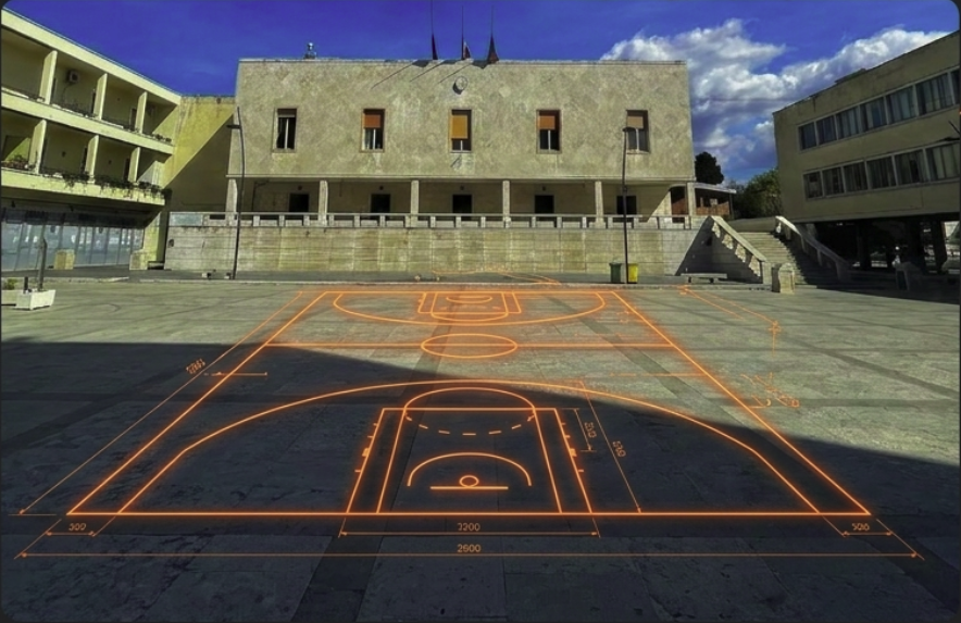 Campo 3×3 regolamentare FIP — circuito Estathé 3×3 Italia
